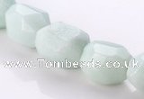 CAM84 faceted pebble natural amazonite 11*16mm beads Wholesale