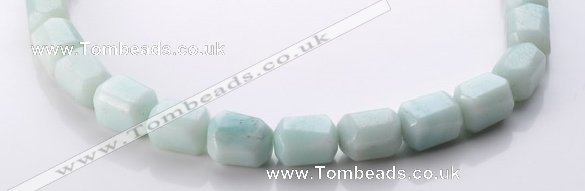 CAM86 16*17mm faceted pebble natural amazonite beads wholesale