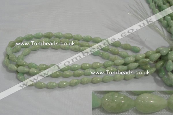 CAM860 15.5 inches 8*13mm teardrop natural Russian amazonite beads