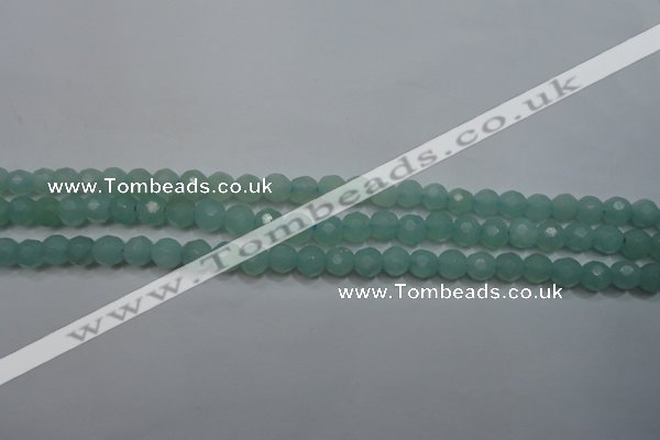 CAM905 15.5 inches 4mm faceted round amazonite gemstone beads wholesale