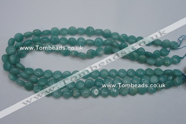 CAM914 15.5 inches 10mm flat round amazonite gemstone beads wholesale