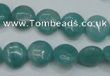 CAM915 15.5 inches 12mm flat round amazonite gemstone beads wholesale