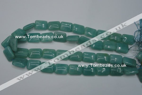 CAM935 15.5 inches 15*20mm rectangle amazonite gemstone beads wholesale