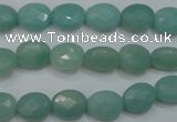 CAM950 15.5 inches 8*10mm faceted oval amazonite gemstone beads wholesale