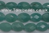 CAM951 15.5 inches 10*14mm faceted oval amazonite gemstone beads wholesale