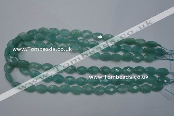 CAM951 15.5 inches 10*14mm faceted oval amazonite gemstone beads wholesale