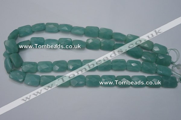 CAM961 15.5 inches 12*16mm faceted rectangle amazonite gemstone beads