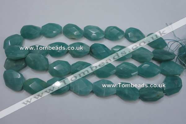 CAM968 15.5 inches 18*25mm twisted & faceted freefrom amazonite beads