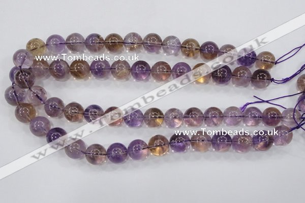 CAN05 15.5 inches 14mm round natural ametrine gemstone beads