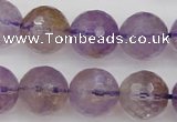 CAN154 15.5 inches 12mm faceted round natural ametrine beads