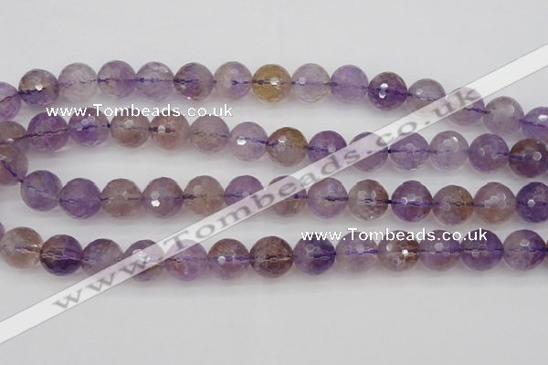 CAN154 15.5 inches 12mm faceted round natural ametrine beads