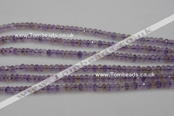 CAN158 15.5 inches 4*6mm faceted rondelle natural ametrine beads