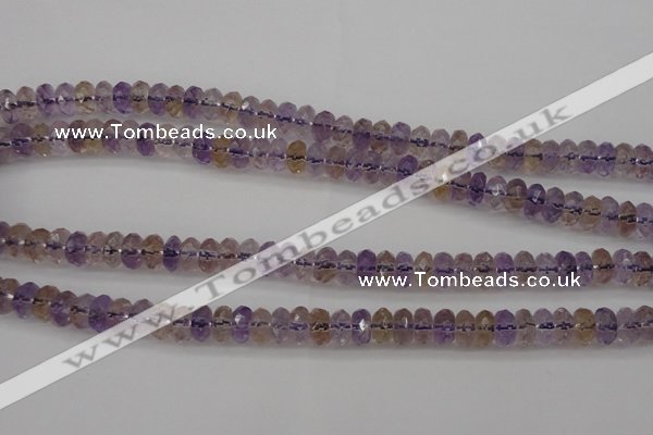 CAN159 15.5 inches 5*8mm faceted rondelle natural ametrine beads