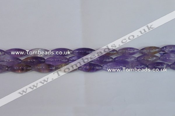 CAN178 15.5 inches 12*30mm rice natural ametrine gemstone beads