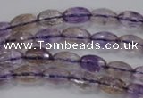 CAN18 15.5 inches 6*10mm faceted rice natural ametrine beads