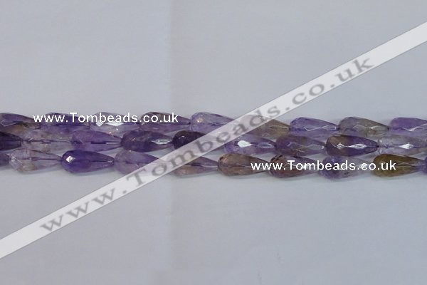 CAN180 15.5 inches 12*25mm faceted teardrop natural ametrine beads