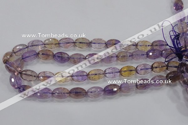 CAN20 15.5 inches 10*14mm faceted rice natural ametrine beads