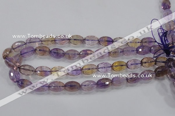 CAN21 15.5 inches 13*18mm faceted rice natural ametrine beads