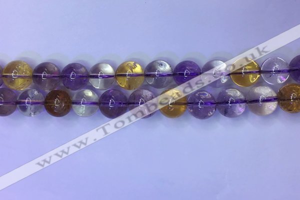 CAN223 15.5 inches 12mm round ametrine gemstone beads wholesale