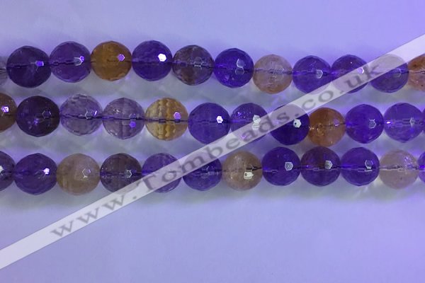 CAN227 15.5 inches 11mm faceted round ametrine beads wholesale