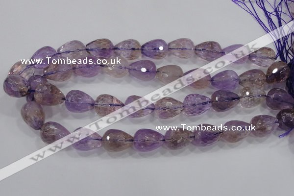 CAN25 15.5 inches 15*20mm faceted teardrop natural ametrine beads