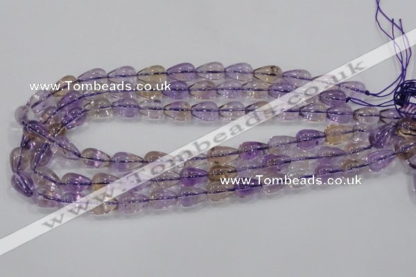 CAN26 15.5 inches 10*14mm teardrop natural ametrine gemstone beads