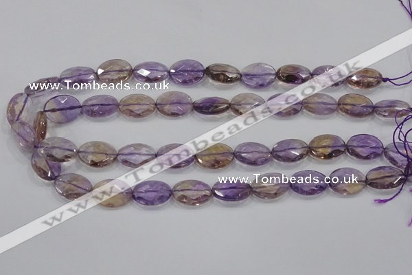 CAN32 15.5 inches 10*14mm faceted oval natural ametrine beads