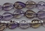 CAN38 15.5 inches 10*14mm flat teardrop natural ametrine beads