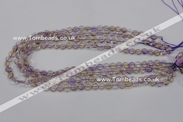 CAN40 15.5 inches 10mm flat round natural ametrine gemstone beads
