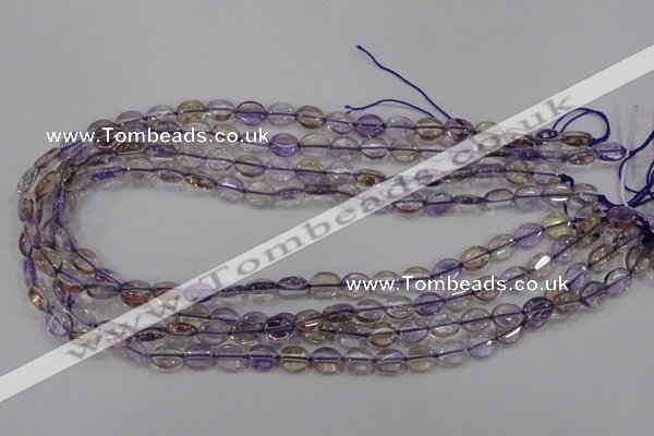 CAN46 15.5 inches 8*10mm oval natural ametrine gemstone beads