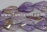 CAN53 15.5 inches 12*16mm twisted oval natural ametrine beads