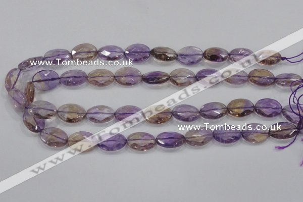 CAN56 15.5 inches 12*16mm faceted oval natural ametrine beads