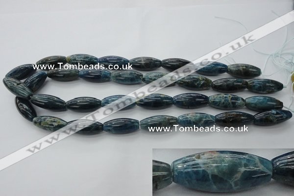 CAP310 15.5 inches 11*25mm rice natural apatite gemstone beads