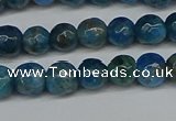 CAP521 15.5 inches 6mm faceted round apatite gemstone beads