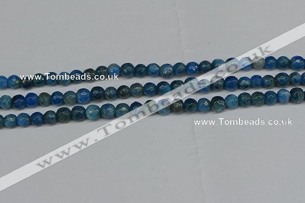 CAP521 15.5 inches 6mm faceted round apatite gemstone beads