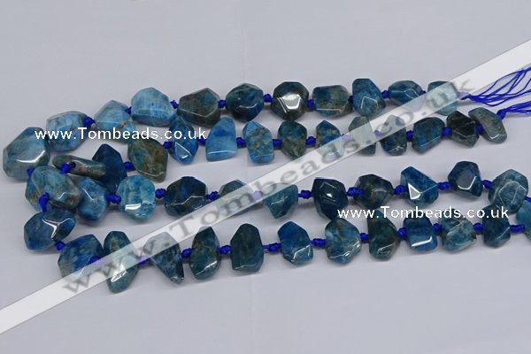 CAP535 15.5 inches 10*18mm - 16*30mm faceted freeform apatite beads