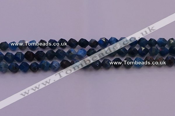 CAP562 15.5 inches 8mm faceted nuggets apatite gemstone beads