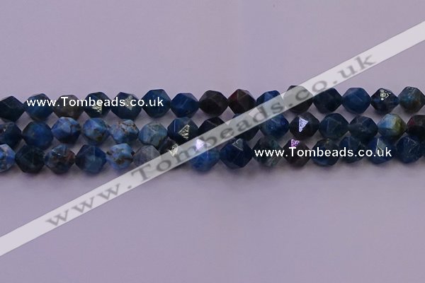 CAP563 15.5 inches 10mm faceted nuggets apatite gemstone beads