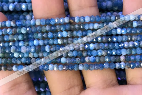 CAP615 15.5 inches 2*3mm faceted rondelle apatite gemstone beads