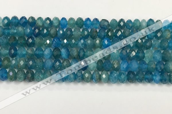 CAP625 15.5 inches 4*6mm faceted rondelle apatite beads