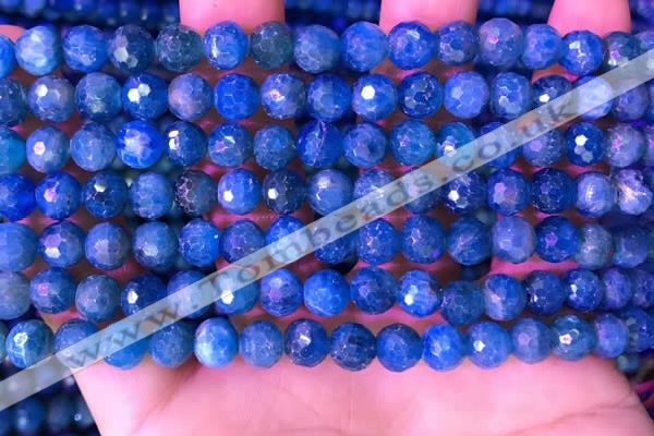 CAP658 15.5 inches 6mm faceted round apatite gemstone beads