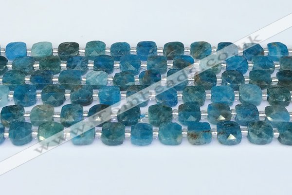 CAP701 15.5 inches 8mm faceted square apatite beads