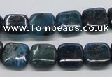 CAP72 15.5 inches 12*12mm square dyed apatite gemstone beads wholesale