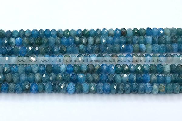 CAP740 15 inches 4*6mm faceted rondelle apatite beads
