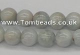 CAQ105 15.5 inches 14mm round AB grade natural aquamarine beads