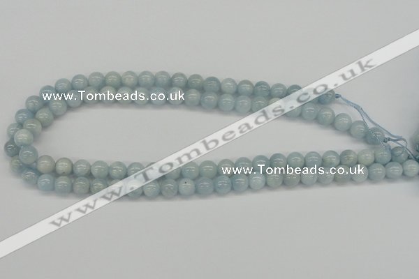 CAQ108 15.5 inches 6mm round A grade natural aquamarine beads