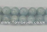 CAQ109 15.5 inches 8mm round A grade natural aquamarine beads