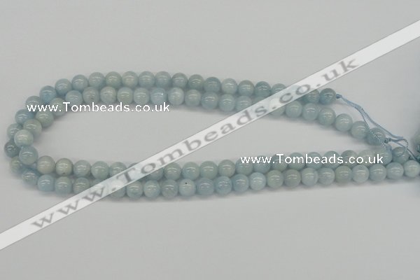 CAQ110 15.5 inches 10mm round A grade natural aquamarine beads