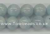 CAQ112 15.5 inches 14mm round A grade natural aquamarine beads