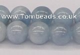 CAQ119 15.5 inches 14mm round AA grade natural aquamarine beads